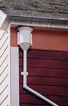 Leader box and soffit detail