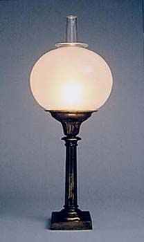 Solar stand lamp burning mineral oil