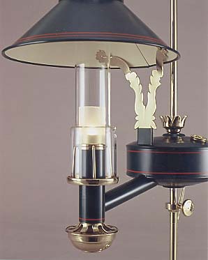 Argand Student Lamp circa 1835, Detail Photograph